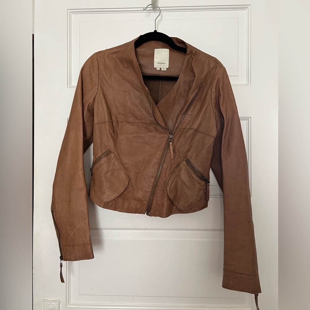 Elevenses Anthropologie Leather Jacket
